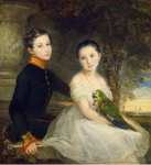 Robertson Christina Children with a Parrot  - Hermitage